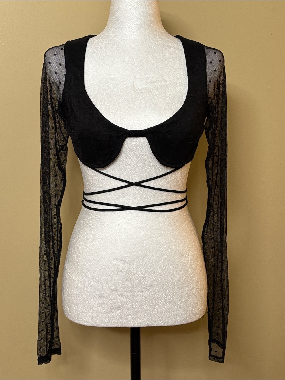 Lucy in the Sky Black Mesh and Solid Panel Top
